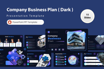 Company Business Plan PowerPoint Template ( Light & Dark )